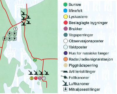 Forenklet kart av Karmøy Kommune ifbm. Frigjøringsjubilé 1995
