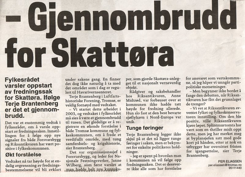 Avisen &amp;quot;Tromsø&amp;quot; 24.12.2009.