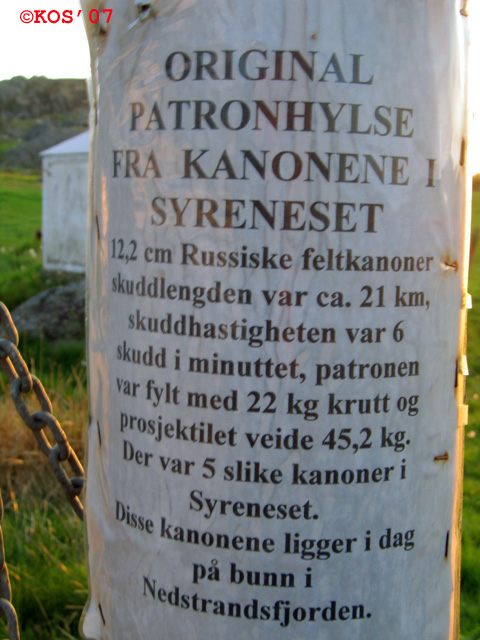 Plakat<br />(Så der ble kanonene av. Sikkert elendig stål i de siden de måtte dumpes. ;-}