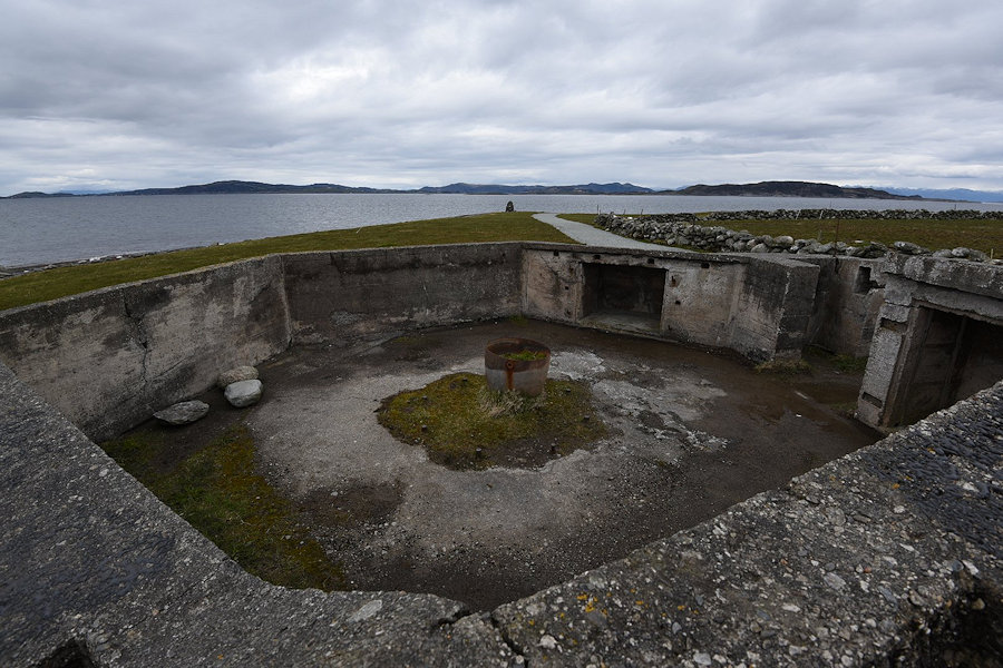 Kanonbunker for 7,5 cm norskprodusert luftvernkanon