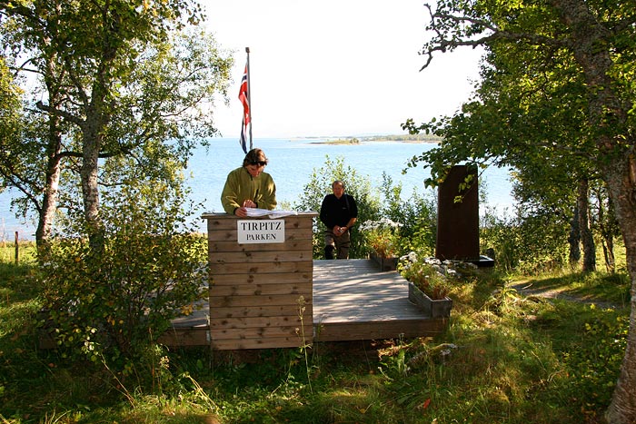 Tirpitz park der monumentet står