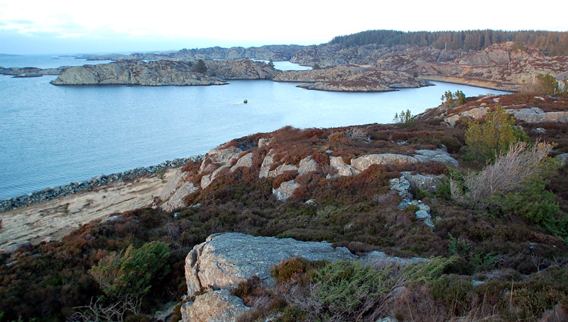 Nærforsvarsstillingen sett fra taket av bunker 5.