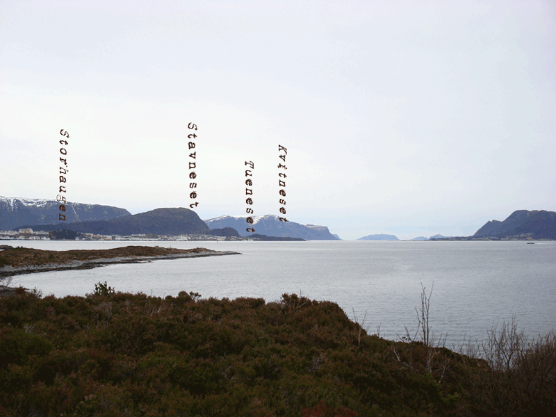 Først ett bilde med utsikt mot Ålesund