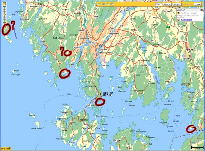 plasseringen av kjøkøya