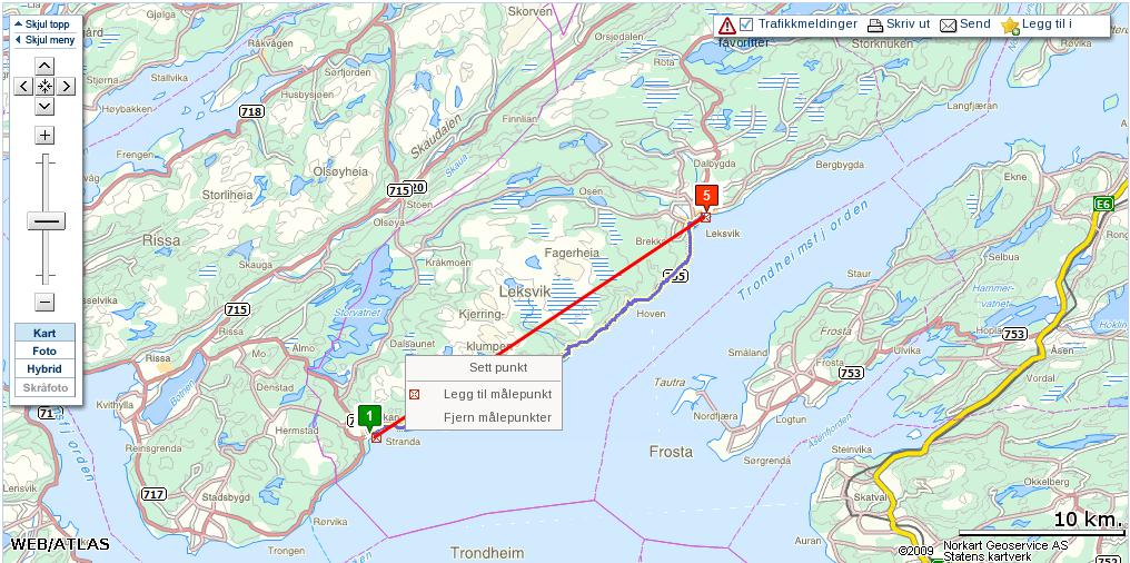Høyreklikk og velg &amp;quot;Legg til målepunkt&amp;quot;