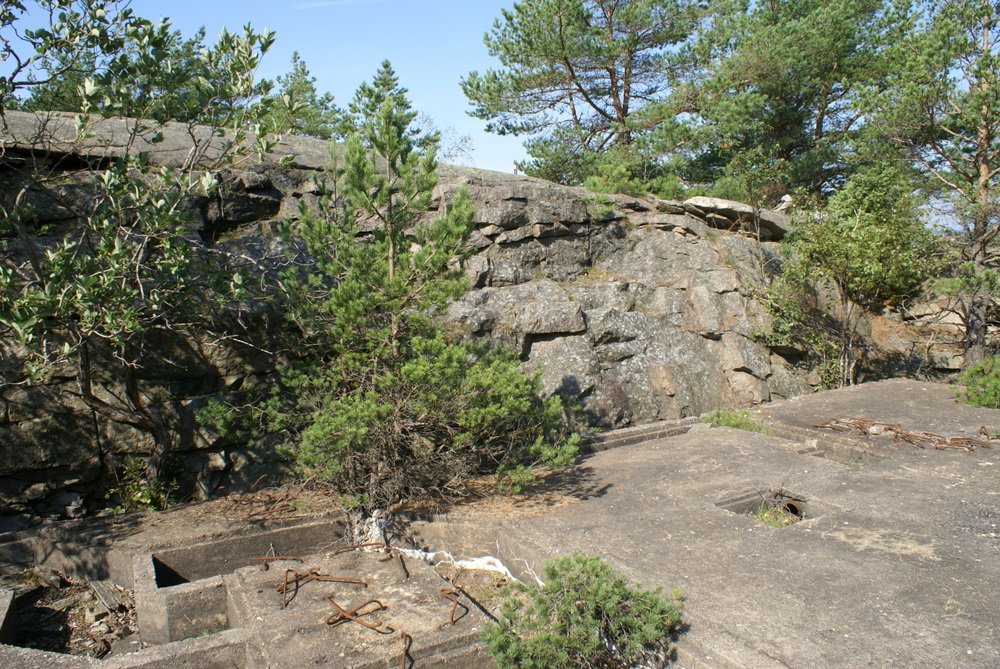 Her er det påbegynt en stor bunker