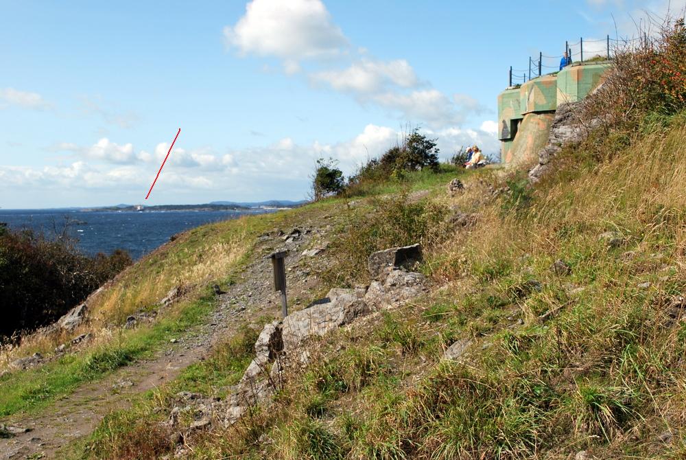 Eksempel på senario. &amp;quot;Full City&amp;quot; står på grunn ved Langesund fort.