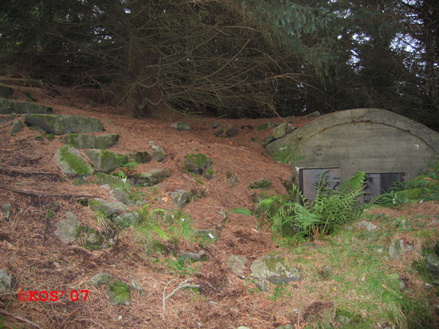 Steintrapper som er lagt fra oppholdsbunkers til OP-bunkers.