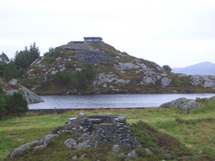 Kommandobunker på hauen der.