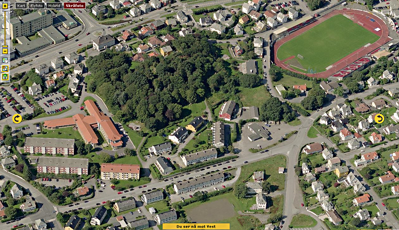 Området idag... <br />Mye hus og bygninger der de ikke skulle vært....