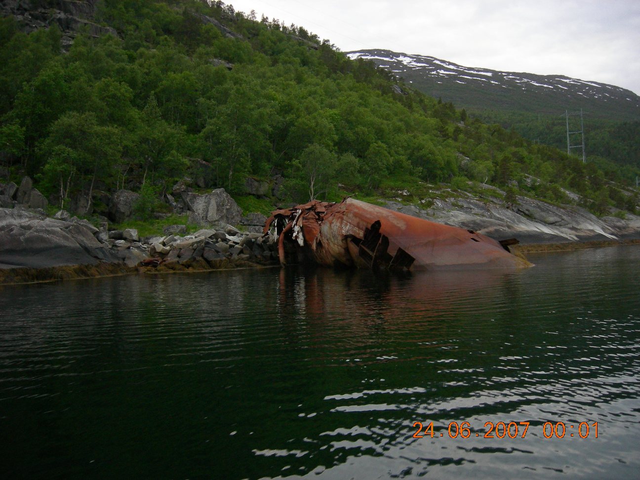 Undersiden av båten