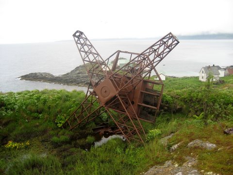 Radarmast på Bjørnøy.
