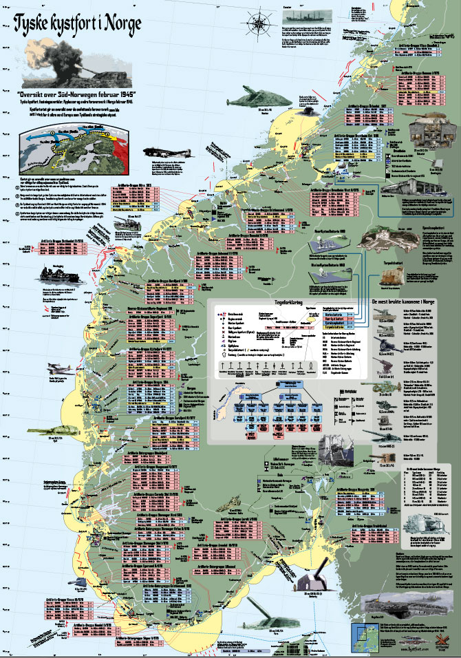 første produksjon av kystfortkartet.