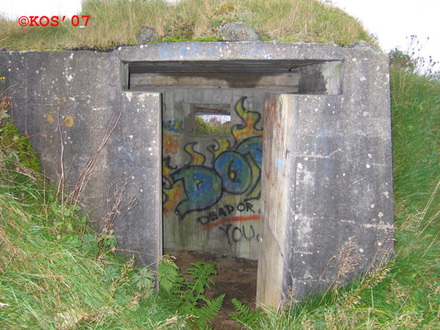 På høyden nær Grønneviken i øst ligge det to MG-bunkers med dekket tilkomst. Denne er vest-vendt. For øvrig er det mye løpegraver og nærforsvar på høyden.
