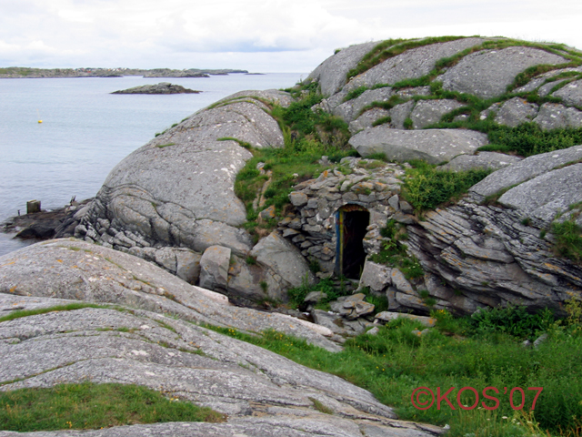 Bunker i bak-kant av stillingen