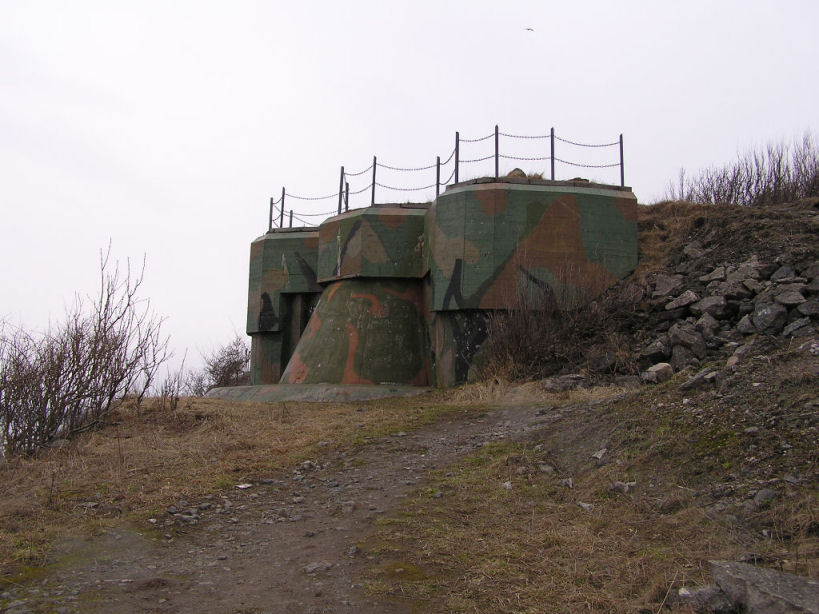 En av de 2x R671 kasemattbunkerne, bygd rundt 1944.