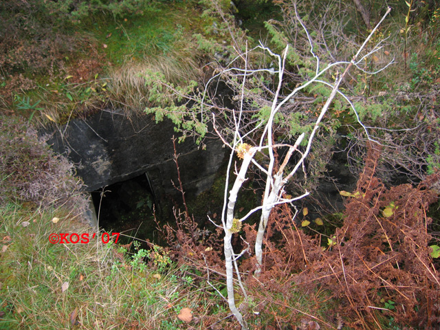 Inngangen til MG-bunkers.
