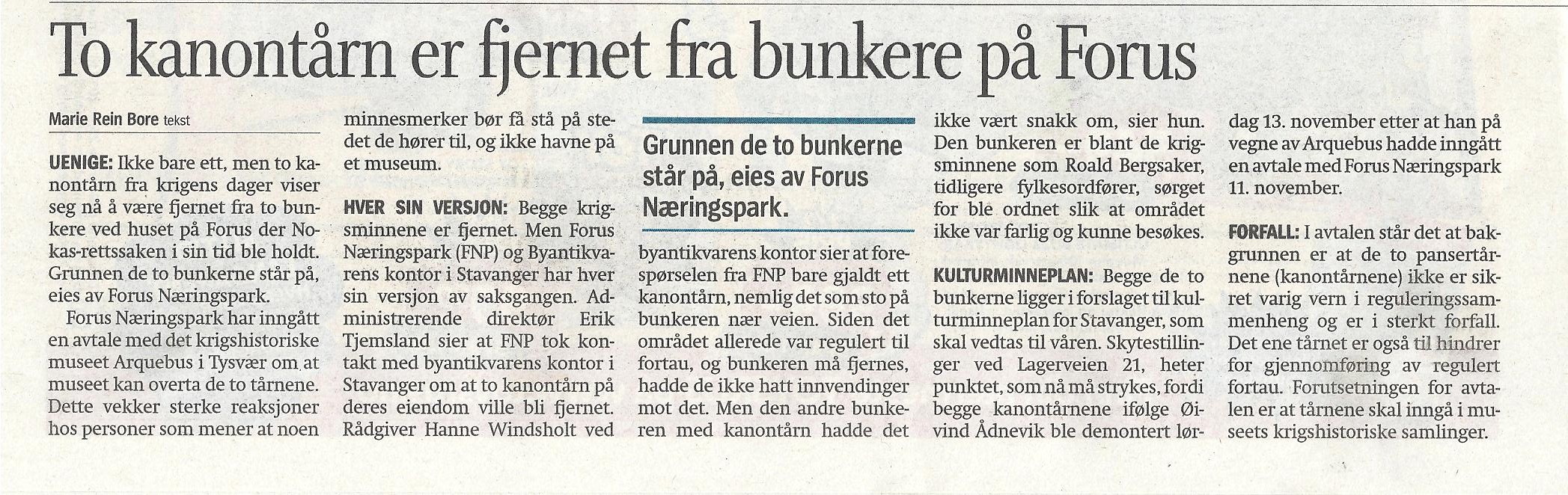 To kanontårn fjernet fra Forus 001.jpg