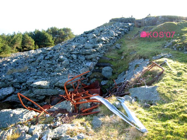Trapp fra oppholdsbunker opp i stilling (beklager motlyset)