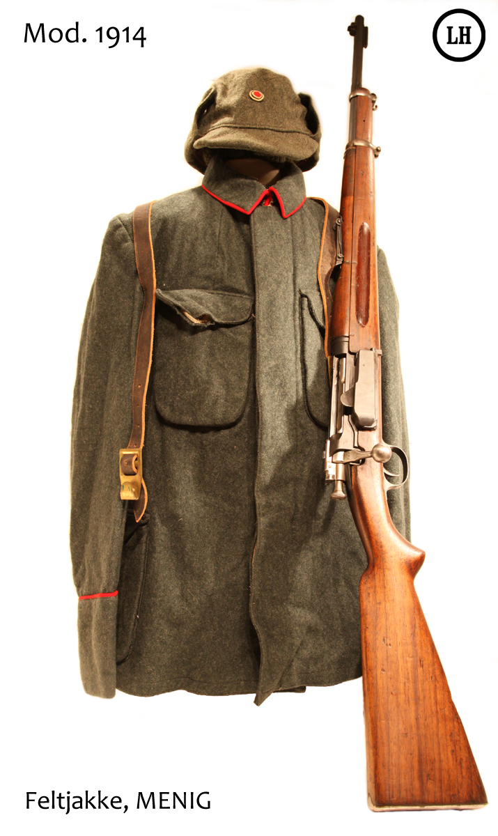 Norsk m/1914 Feltjakke med Krag og Y-reimer