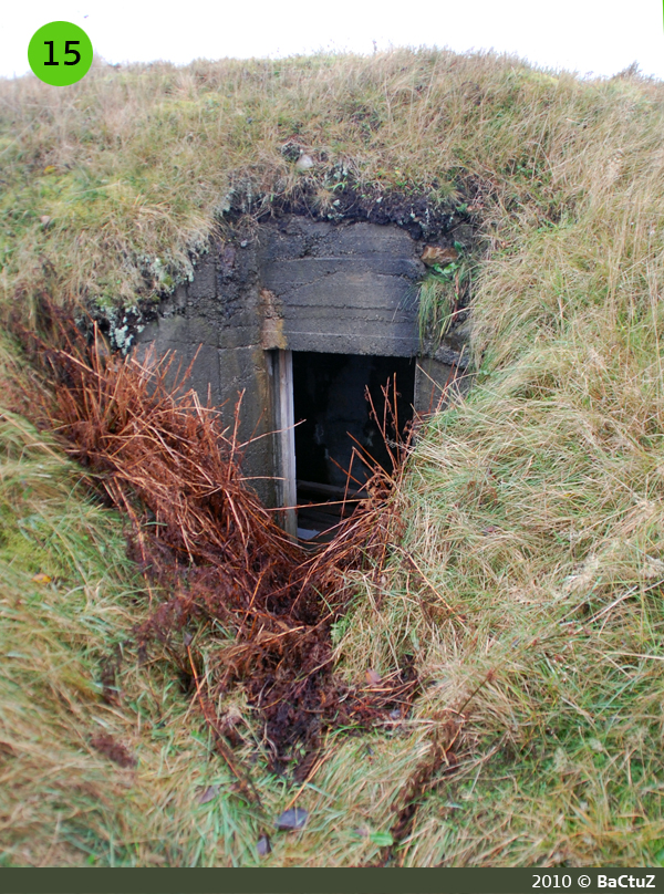 15 - Ammunisjonsbunker for kanon 2.