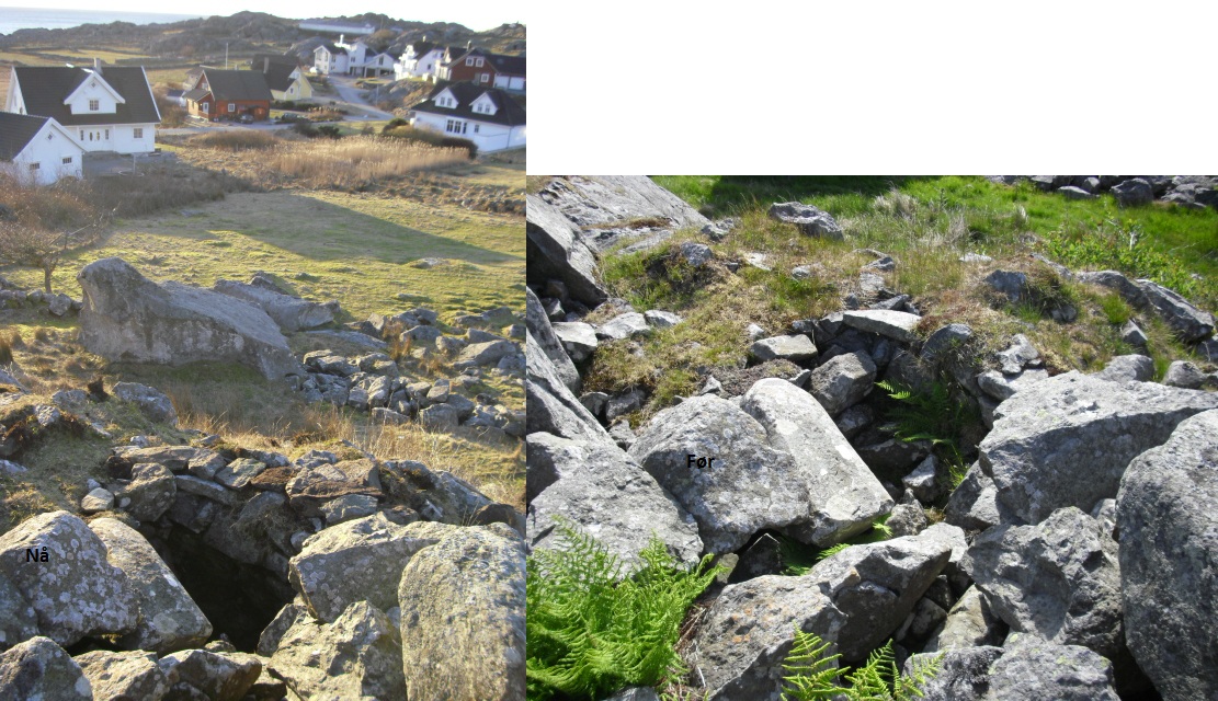 Før &amp; nå bilde.