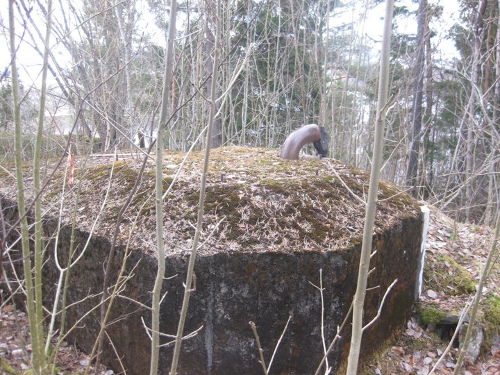 &quot;Tobruk/Ringstand&quot;-bunkeren/skytestillingen v. Tøssesvingen. Samme som forrige, men sett fra en annen vinkel. Stillingen/bunkeren inneholdt ett rom, og var stilling for bombekaster eller maskingevær. Opprinnelig åpen i toppen, men åpningen er gjenstøpt. Ellers intakt.