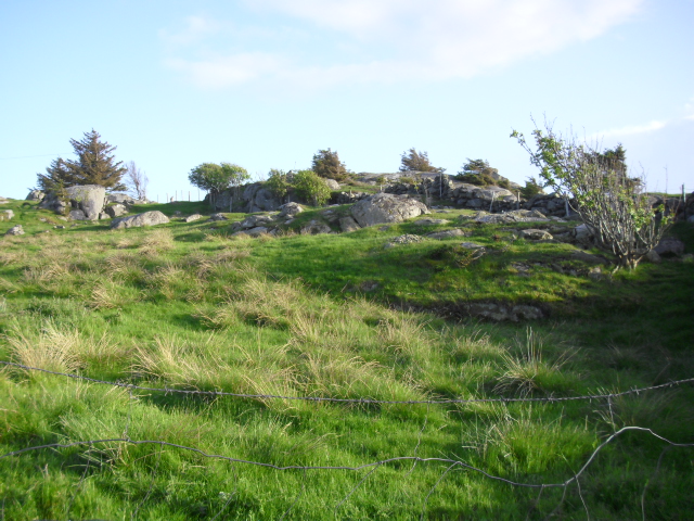 På vei ned til hålandsanden la eg merke til at tyskerene hadde satt opp stålstenger langs steingarden i bakgrunnen av bildet. Så eg bestemte meg for å se nermere etter...