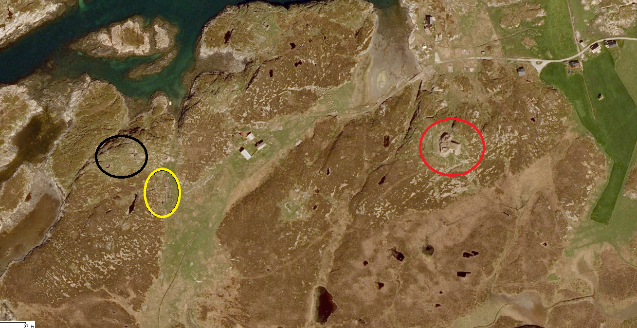 Rød = Mamut-radar<br />Sort = Radar-bilder<br />Gul = Bunkers med tank i
