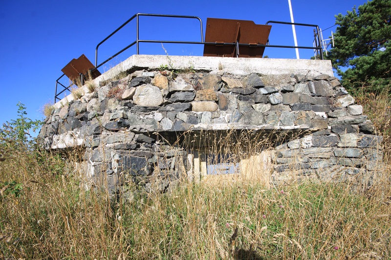 Bunker på utsikten med tre åpninger