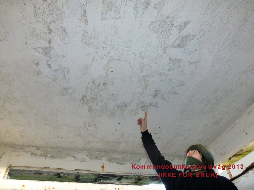 68- Kommandubunkeren ved HKB Vikene 2. februar 2013 -Se!!! det er et kompass under den nye malingen i taket.JPG