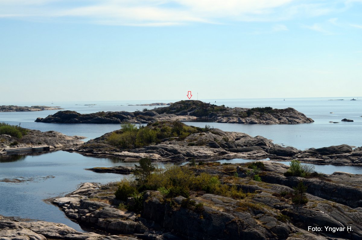 Her er øya lyskasteren stod på