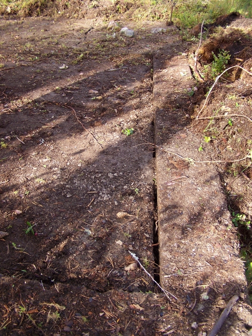 et &quot;eget&quot; fundament på 4x4m innfelt.