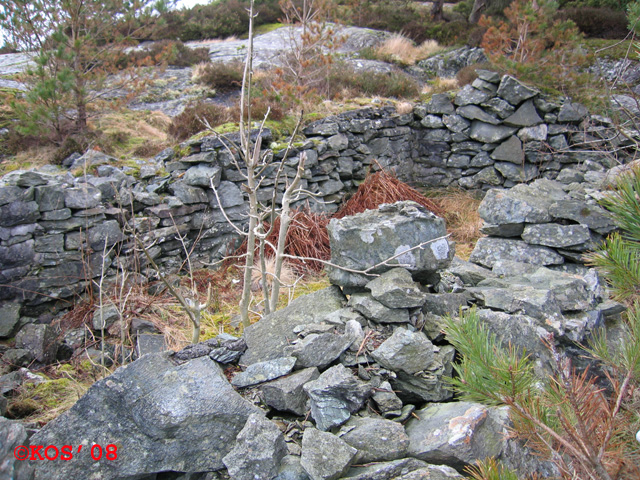 Sannsynlig for agregatet denne overbygningen snaue 50m sør for lyskaster, og tilknyttet via løpegrav over haugen i bak-kant.