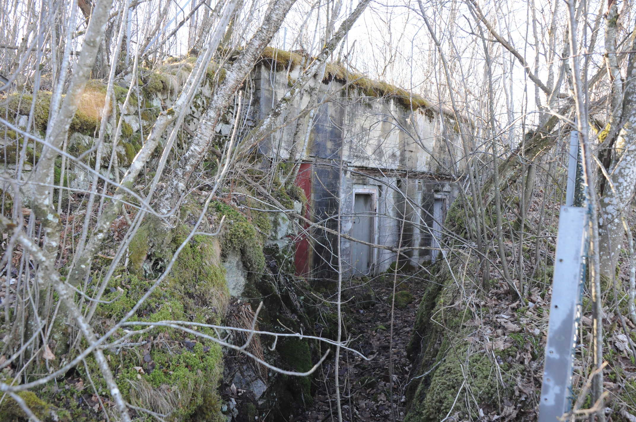 inngang bunker ved Kleivan