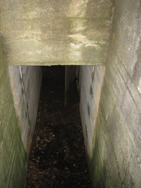 Bunker i bakkant luftvernstillingen