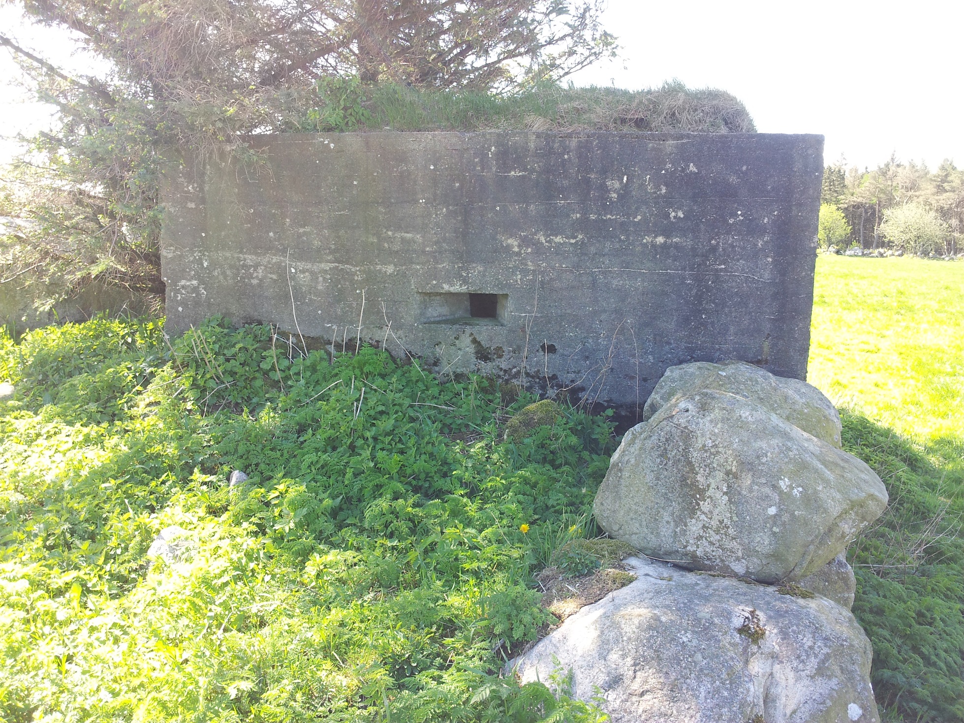 Denne bunkeren var veldig enkelt bygget. Skulle nesten trodd at den var norsk med tanke på utseendet. Det finnes en nokså identisk på Vasshus.