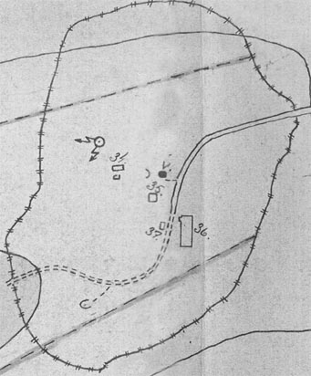 Utdrag fra kartet datert 4-12-45