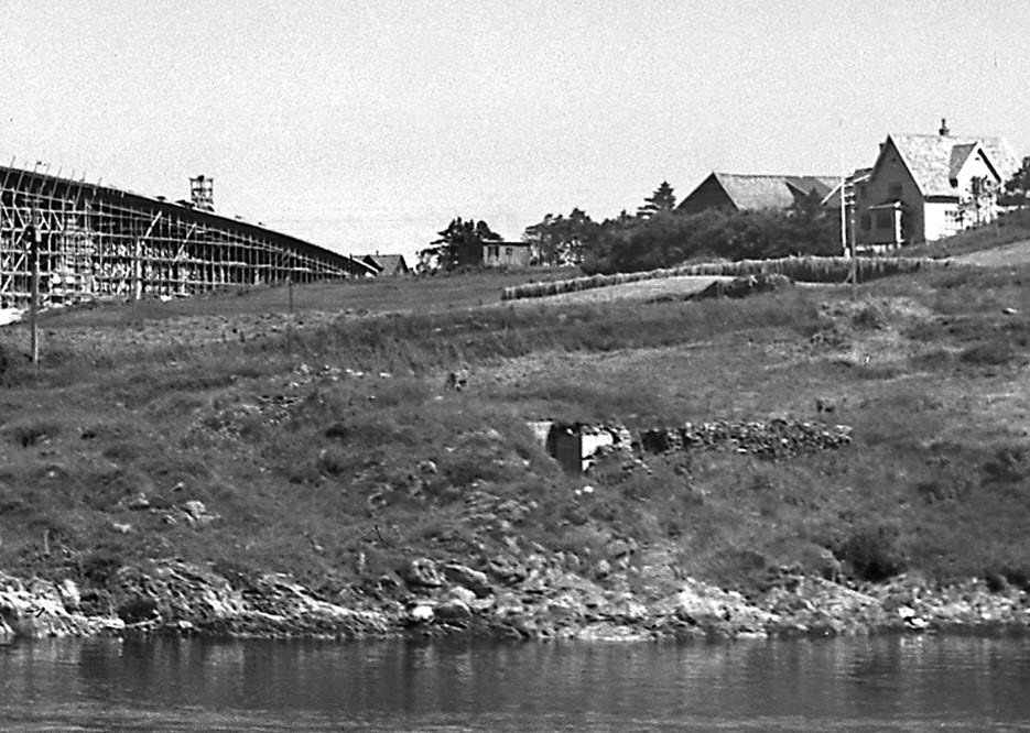 Den i dag tildekkede bunker som er vist på modellen hos Arquebus.-