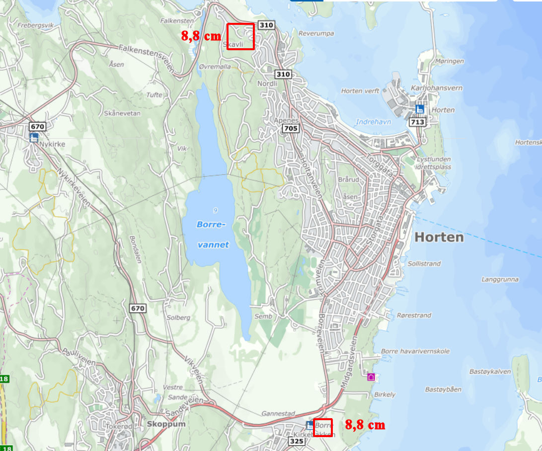 De to Flakbatteriene sett opp mot hverandre.