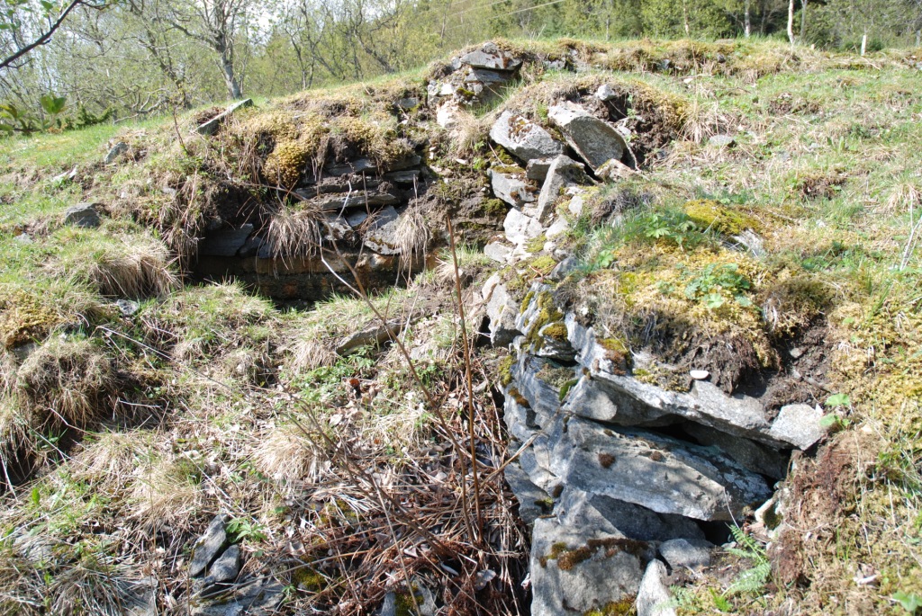 Inngangene og vinduene på de fleste bunkerne var dessverre fylt igjen med torv og stein.