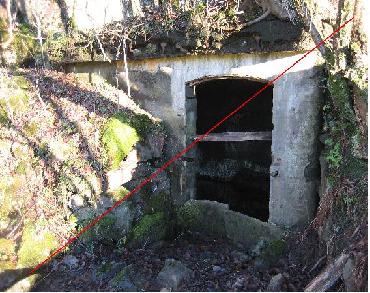 Liten bunker øst for sjukehuset på Rygg