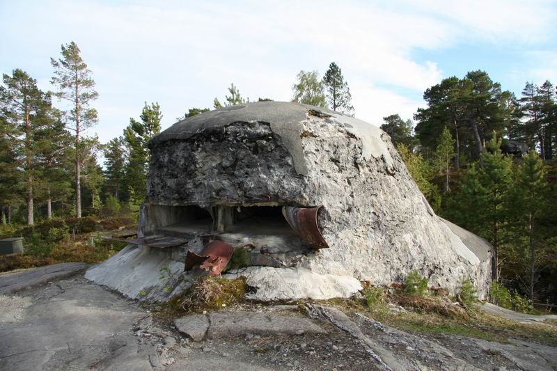 Tydelige skader etter tyske angrep