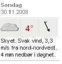 Været søndag 30.